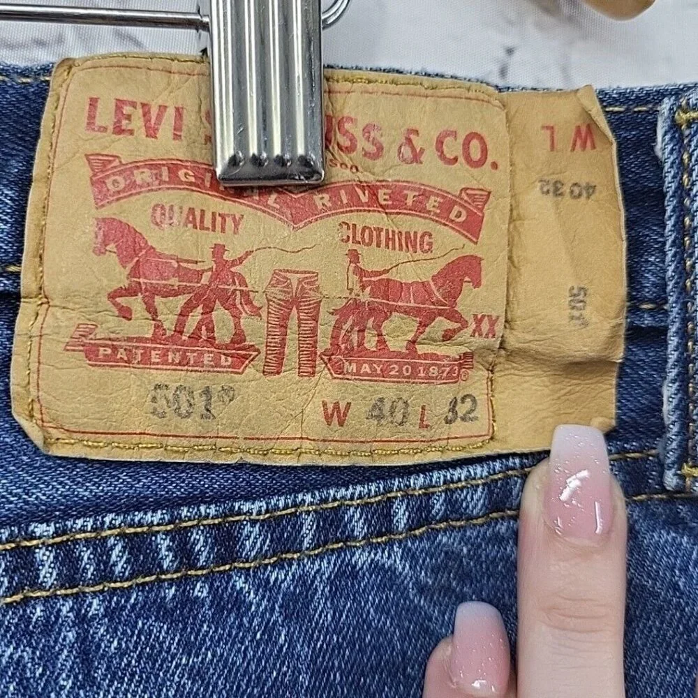 Levi’s 501xx Jeans Mens W40 L32 Straight Leg‎ Cowboy Button-Fly